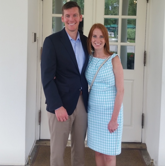 Blue houndstooth dress - Picture 4 of 5
